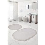 Bonny Home Venus Krem 2'Li Dantelli Banyo Paspasi Seti Ceyizlik Klozet Takimi