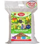 Bonny Nice Bonny Nice Doğal Kuş Kumu Çam Pelet Kanarya Kuş Kafes Altlığı 10 Kg 20 Lt (4 Adet)