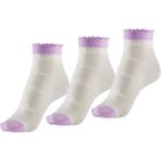 Bonny Silver Koku Yapmayan Duckly Soket Kadın Mor Gümüş Çorap 3'lü Paket - Standart