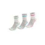 Bonny Silver Koku Yapmayan Koşu ve Yürüyüş Kadın Karışık Soket Gümüş Çorap-3'lü Paket