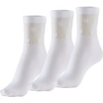 Bonny Silver Koku Yapmayan Polka Soket Kadın Beyaz Gümüş Çorap 3'lü Paket - Standart