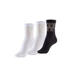 Bonny Silver Koku Yapmayan Polka Soket Kadın Karışık Gümüş Çorap 3'lü Paket Karışık Standart