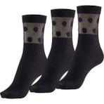 Bonny Silver Koku Yapmayan Polka Soket Kadın Siyah Gümüş Çorap 3lü Paket - Standart