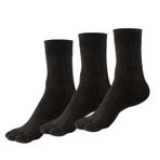 Bonny Silver Mantar Önleyici Parmaklı Soket Gümüş Çorap 3'lü Paket Siyah