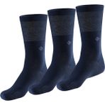 Bonny Silver Soket Erkek Lacivert Gümüş Çorap 3'lü Paket - 43 - 46