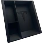 Bonolupo Store Tesla Model Y Legacy Bölmeli Orta Konsol Düzenleyici Araç Içi Organizer, Araba Aksesuarı (Juniper Uyumlu DEĞİLDİR) - 3 BÖLMELİ
