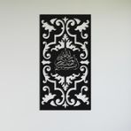 BONPERLA Bismillah Duvar Sanatı, Metal Duvar Sanatı, İslami Duvar Dekoru, Ev Ofis Oturma Odası Dekorasyonları, Basmalah Tabelası (Siyah, 27" U x 46" G, Bismillah)