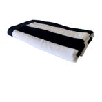 Bonperla Büyük Plaj Havlusu, Havuz ve Plaj, Cabana Çizgili Tek Taraflı Havlu ve Tek Taraflı Kadife 81 cm x 177 cm Mavi Beyaz (4)