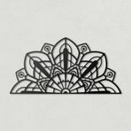 BONPERLA Geometrik Yarım Mandala Metal Duvar Dekoru - Sakin Mekanlar için Çağdaş Manevi Sanat - Eşsiz Ev Hediyesi - Yoga Meditasyon Odası Manevi Ev Dekoru (74,9 x 37,5 cm)