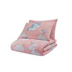 BONPERLA Hayvan Yatak Takımı, Tam/Çift Kişilik Yatak Örtüsü Seti, Unicorn Temalı Örtü, Çocuk Erkek Kız Çocuk Yatak Takımı, (Tam/Kraliçe)