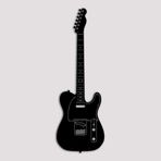 BONPERLA İkonik Elektro Gitar Siluetleri Metal Duvar Sanatı Seti - Klasik Rock Müzik Stüdyosu ve Erkek Mağarası Dekoru - Müzik Dekorasyonu, Siyah (GT-01, 46"x15.4")