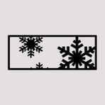 BONPERLA Kar Tanesi Metal Duvar Sanatı - Kış Teması Noel Tatili Ev Dekoru - Modern Duvar Asılı Dekorasyon (45 cm x 17 cm)