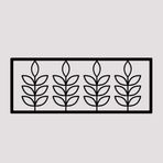 BONPERLA Minimalist Yaprak Desenli Metal Duvar Sanatı - Çağdaş Botanik Siluet Dekor - Organik Modern Ev Dekorasyonu (74 cm x 30 cm)