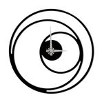 BONPERLA Modern Spiral Duvar Saati - Minimalist Siyah Metal Sanat Saati - Sessiz Tik Takmayan Hareket - Pille Çalışır - Oturma Odası, Ofis veya Yatak Odası için Çağdaş Duvar Dekoru (35 x 35 cm)