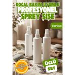 Bontia Profesyonel Boş Sprey Şişe 200 ml 3'lü Set – Bitkisel Bakım & Aromaterapi