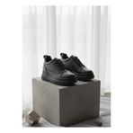 BonuStep CloudLift Kadın Siyah Gizli Topuk Bağcıklı Sneaker Günlük Rahat Spor Ayakkabı Boy Uzatan 8 cm