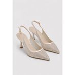 BonuStep Diamour Kadın Kristal Taşlı Sivri Burun Stiletto 8cm