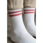Bony Socks Kadın Şeritli Soket Çorap Ekru - Standart
