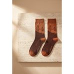 Bony Socks Unisex Istanbul Desenli Kahverengi Soket Çorap - 39 - 42 - Brown