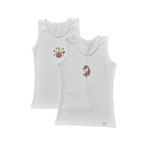 Bony&Katia 2 Li Paket Unicorn Kız Çocuk Atlet Beyaz/Beyaz,2-3 Yaş