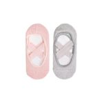 Bony&Katia 2'Li Paket Asta Yoga Pilates Çocuk Görünmez Çorap,9-12 Yaş Pınk