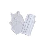 Bony&Katia Erkek Çocuk 5 Li Paket Ribanalı Kalın Askılı Atlet Beyaz,2 Yaş