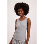 Bony&Katia Kadın Loungewear Düğmeli Atlet Gri-Melanj,Xs