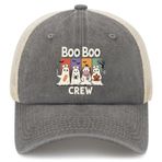 Boo Boo Crew Cadılar Bayramı Kamyoncu Şapkası Erkek Moda Örgü Beyzbol Şapkası Yaz için