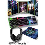 Bood Rgb Klavye Mause Mausepad Kulaklık Esport Oyuncu Gaming Set Full Set