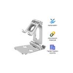 Bood Tt-26 Metal Telefon & Tablet Tutucu | Ayarlanabilir Açılı, Kaymaz Tabanlı, Masaüstü Stand