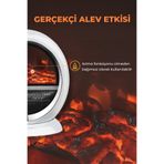 Bood YH-09A Şömine Efektli Fanlı Isıtıcı | 1500 W, 60° Salınım, Dekoratif Şömine Görünümü