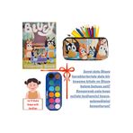 booddie Bluey Boyama Kitabı Stickerlı ,Bluey Kalemlik ,Kalem Kutusu Kalem Çantası & 12'li Sulu Boya Seti