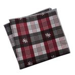 Boodtag Erkek Cep Hankerchiefs Boho İşlemeli Hafif Resmi Kare Mendil Düğün Partisi için, stil 7, 23*23cm