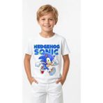 Book OrBook Kirpi Sonic Walks %100 Pamuk Premium Kalite Çocuk Tişörtü (3-12 Yaş) - Beyaz - 5 - 6 Yaş