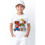 Book OrBook Super Mario Bricks %100 Pamuk Premium Kalite Çocuk Tişörtü (3-12 Yaş) - Beyaz - 3 - 4 Yaş