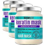 Boom Butter & Onarıcı Keratin Saç Maskesi, Kırılma Karşıtı & Yoğun Besleyici, Yıpranmış Saçlar İçin, Derinlemesine Nemlendirici & Parlaklık Veren Bakım, 190 Ml (3 Paketi)