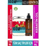 Boom Butter Saç Bakım Yağı 190 Ml+Magıc Mıx Aşırı Yıpranmış Saçlar Için Keratin Yağı 110 Ml