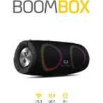 Boombox Bluetooth Hoparlör Hi-Fi Ses Bo.mbası Radyo 30W Çift Bass Usb Hafıza Kartı Aux Led Işıklı 333X140x144 Mm