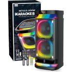 Boomboxtr BTS-1989 30W Bluetooth Hoparlör Rgb LED Işıklı Çift Mikrofonlu Taşınabilir Ses Sistemi Tws USB Tf - Siyah