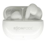 Boompods Echobuds Gerçek Kablosuz Kulaklık - Dahili Mikrofonlu Bluetooth Kulak Tomurcukları, 19 Saat Çalma Süresi, Geri Dönüştürülmüş Plastikten Kulak İçi Kulaklıklar, Müzik ve Çağrılar için IPX4 Suya