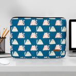 Booms Bag MacBook Air/pro Ultrabook 13-14 Inç Su Geçirmez Fermuarlı Darbe Önleyici Laptop Notebook Çantası-Cat - Mavi