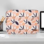 Booms Bag MacBook Air/pro Ultrabook 13-14 Inç Su Geçirmez Fermuarlı Darbe Önleyici Laptop Notebook Çantası-Cherry - Krem
