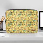 Booms Bag MacBook Air/pro Ultrabook 13-14 Inç Su Geçirmez Fermuarlı Darbe Önleyici Laptop Notebook Çantası-Yoga - Sarı