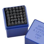 BOOMSTART 36 adet 3mm harf ve sayı damga seti, harfler A-Z ve sayılar 0-9 sembol yumruk seti damga aracı Metal deri ahşap el sanatları etiket yapımı için