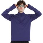 Boone Half-Zip Erkek Mavi Koşu T-Shirt 25KE1015-MVI - XL
