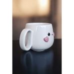 Boonlüle Kore Baby Sevimli Gülen Surat El Yapımı Seramik Mug 200 ml Fincan - Beyaz