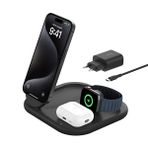 Boostcharge QI2 15W 3in1 Magsafe Siyah Kablosuz Şarj Standı