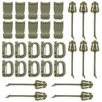 BOOSTEADY Kit Molle çantaları için 30 ataşman, taktik sırt çantası yelek kemeri, D-ring grimloc kilitleme, web dominator elastik kordonlar, kayış yönetim aracı tokası