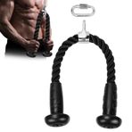 BOOSTEADY Triceps halatı, kaymaz kauçuk saplı, birinci sınıf fitness halatı, triseps antrenmanı ve kas geliştirme için, kablo çekme, çekme ve ev aletleri ile uyumlu, paslanmaz çelik 304 ve naylon
