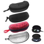 Bootoow Sert Kabuk Gözlük Kılıfı, 4'lü Paket Sert Kabuk Güneş Gözlüğü Kılıfı, Moda Gözlük Kılıfları, Asılı Kancalı Unisex Gözlük Saklama Tutacağı, Kadın Erkek için Klasik Büyük Gözlük Kılıfı, Güneş Gözlüğü